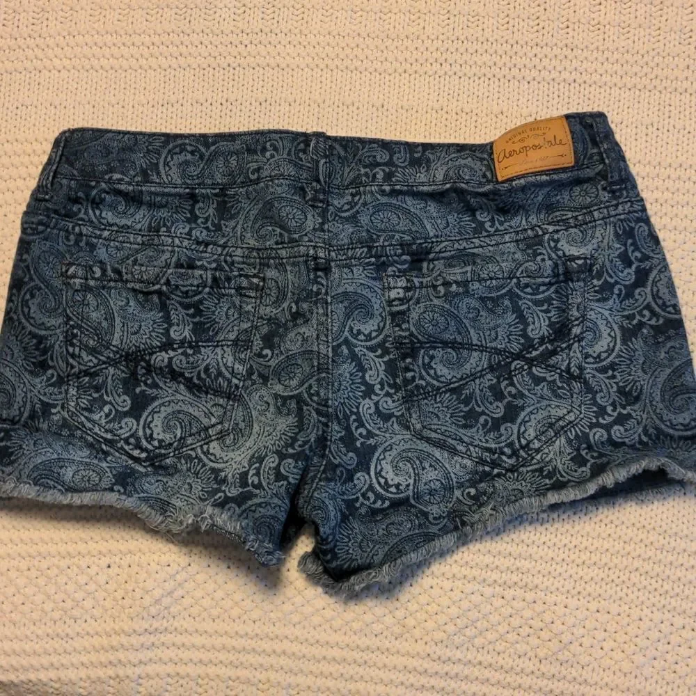 Aeropostale womens Printed jean shorts size 5/6🌈5 for $25‎